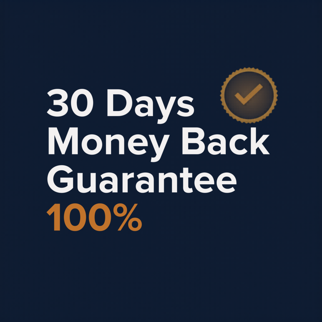 30 days money back guarantee
